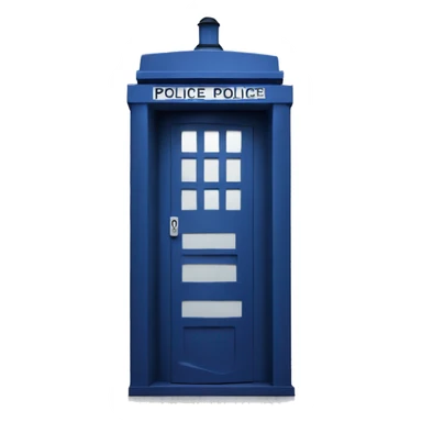 british police phone box sticker