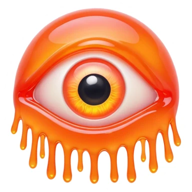 gummy neon melting eyeball sticker