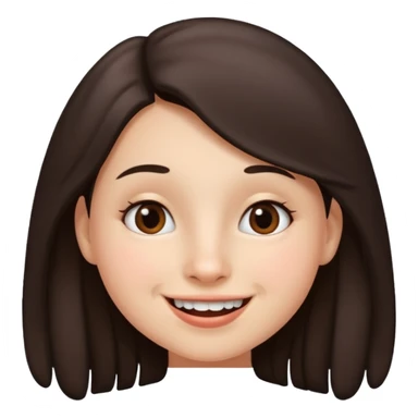 Adolescente mujer, piel clara, lunar arriba de la boca sticker