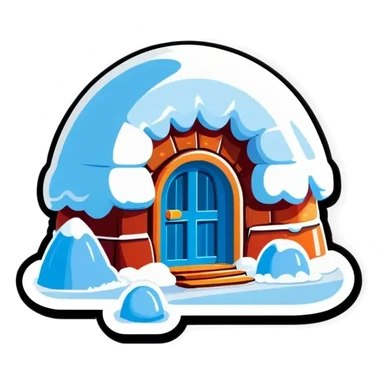 Ice Iglo Hotel mit Rutsche sticker