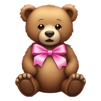 bear with pink ribbon  sticker