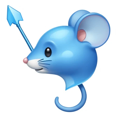 Blue mouse cursor sticker