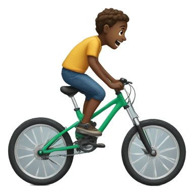 A boy on his bike doing a jump sticker