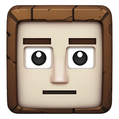 square shape herobrine face  sticker