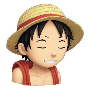 Luffy of one piece who sleeps sticker