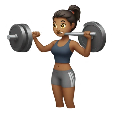 Women lifting weight  sticker