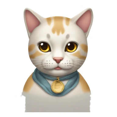 gato siames con lazo  sticker