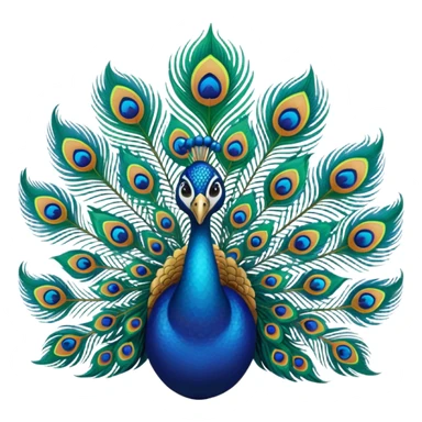 Peacock feathers single  sticker