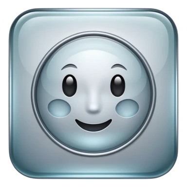 Silver Square glass sticker