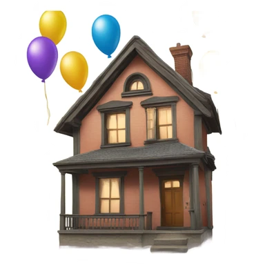 Up house with balloons sticker