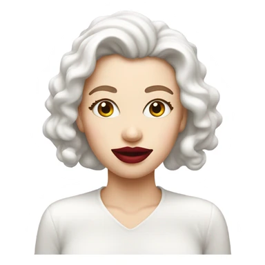 Lipstick Face covered in milk liquid sticker