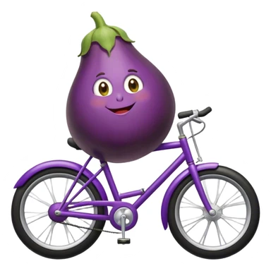 Pregnant eggplant on a bike sticker