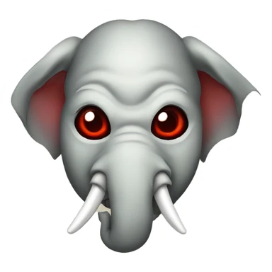 elephant as japanese oni mask sticker