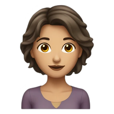 Fille brune avec lunnette sticker