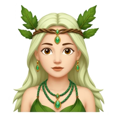 Leaf-necklace druid queen sticker