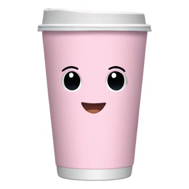 plain light pink tumbler water cup sticker