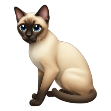 a siamese cat sticker