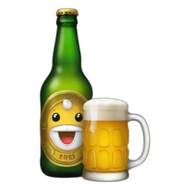 T'choupi qui boit une bière sticker