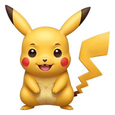 happy excited Pikachu with big smile sticker
