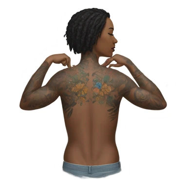 Tattoos on person sticker