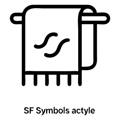 icon on the theme of post yoga towel classes.  sticker