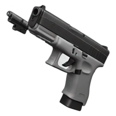 Emoji whit a Glock 17 on the hand sticker