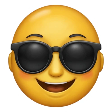 Oil and emoji with dark glasses sticker