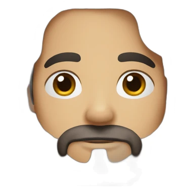 doctor, long dark brown hair, beard, big brown eyes sticker