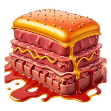 spam meat land surreal dali melting landscape sticker