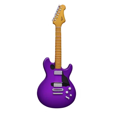 purple guitar with lightning bolts sticker