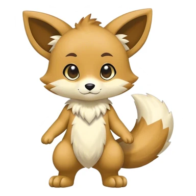 Shiny Chibi Anthro FurSona Fakemon Full Body sticker