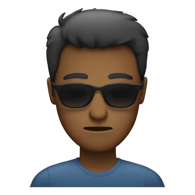 Person with sunglasses frowning sticker