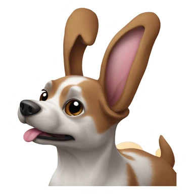 Dog with bunny ears ￼ sticker