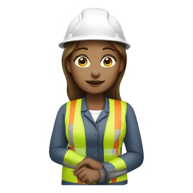 White women working in construction  sticker