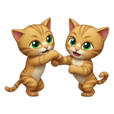 fighting cats sticker