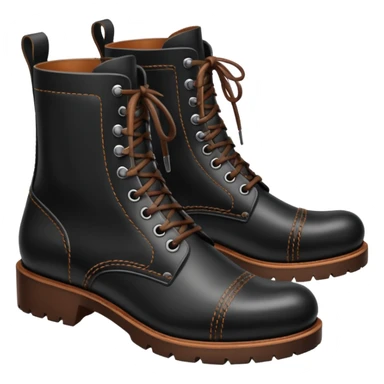 generate me black boots for man sticker
