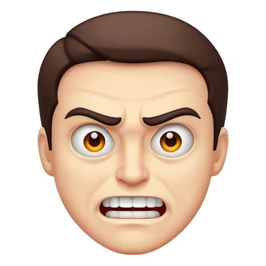 Happy face but angry and evil sticker