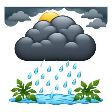 Tropical rainstorm  sticker