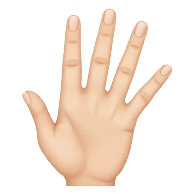 hand showing number four with fingers sticker