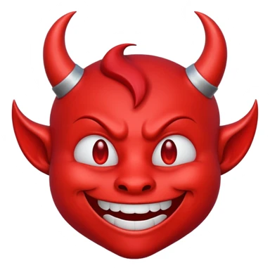 smiling devil emoji with tonue out sticker