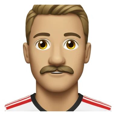 solo soccer player with mustache  sticker