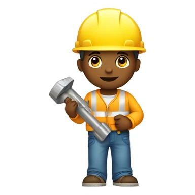 a child with a construction set in his hands sticker