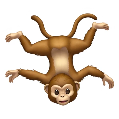 monkey doing a backflip sticker