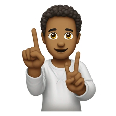 I need an emoji where it’s a peace sign but with bent fingers instead of straight fingers sticker
