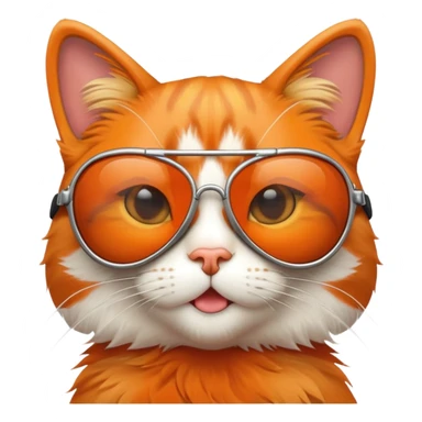 Cool cat with aviator sunglasses sticker