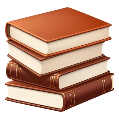 books in dark terracotta color  sticker