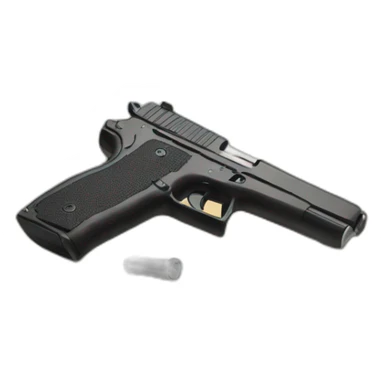 gun on bedside table sticker