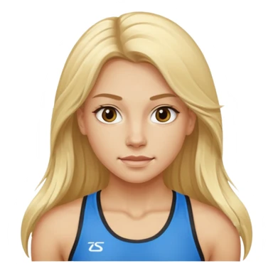 blonde long haired female athlete sticker