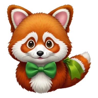 red-panda-with-green-bow-tie sticker