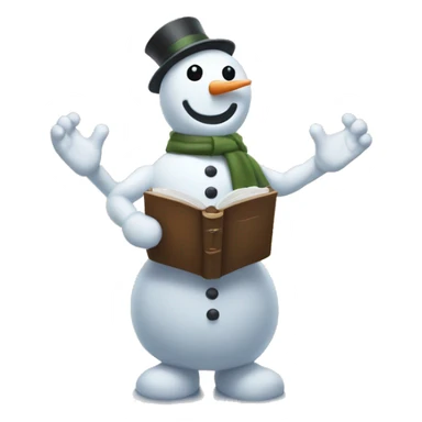 Snowman holding a pew pew sticker
